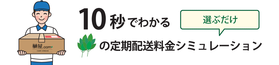 選ぶだけ！10秒でわかる榊の定期配送料金シミュレーション